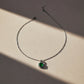 Imperial Emerald Halo Necklace jewellery product view 4