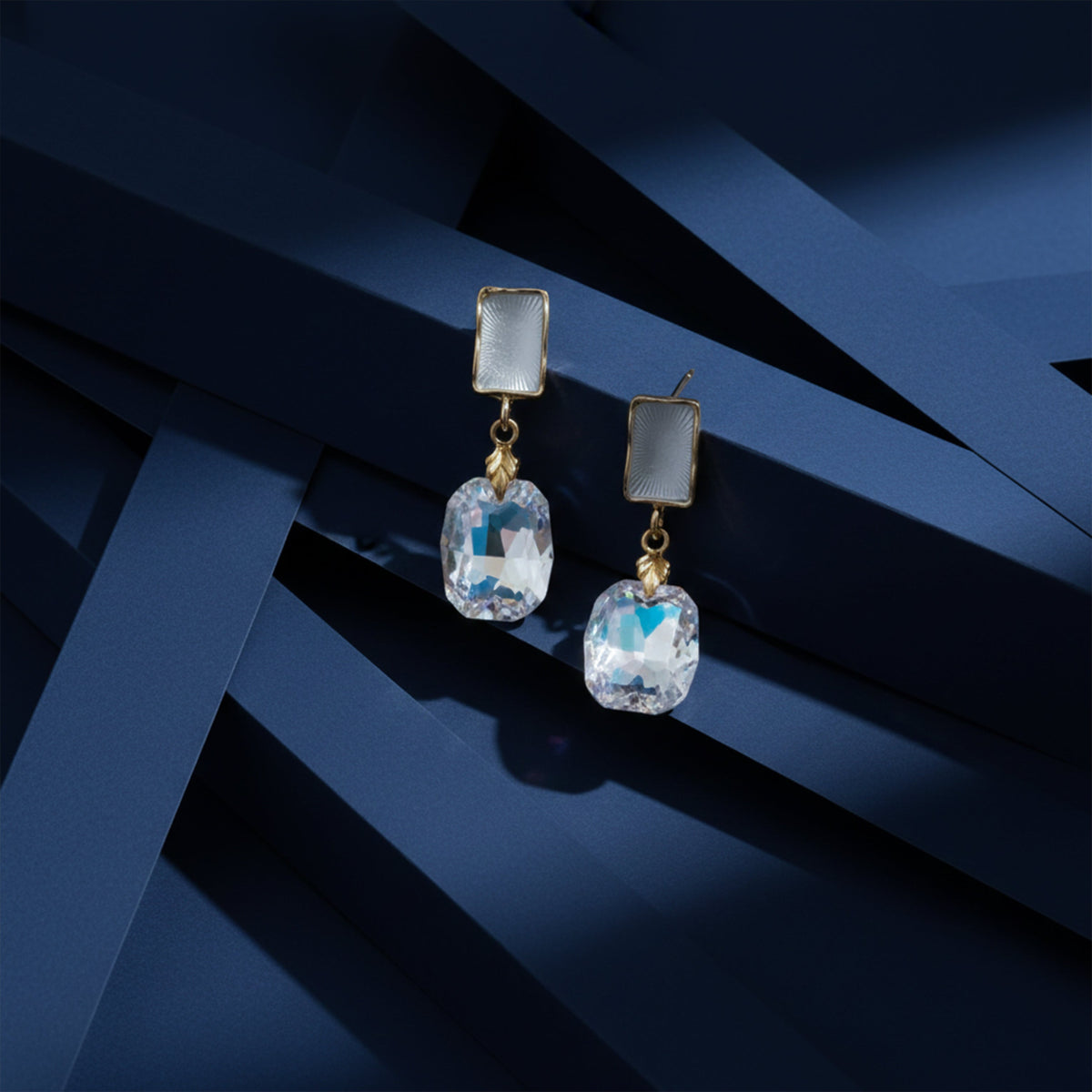 Iridesa Crystal Drop Earrings jewellery product view 5