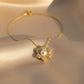 Golden Blossom Pearl Pendant Necklace jewellery product view 2