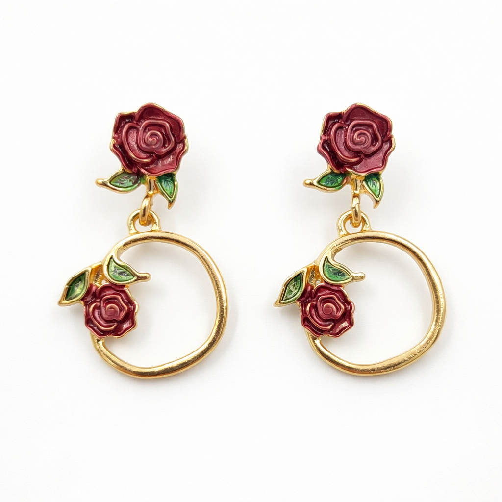 Rose Loop Luxe Earrings jewellery product view 7