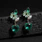 Green Luxe Floral Heart Earrings jewellery product view 4