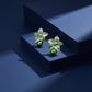 Celestial Green Petal Earrings jewellery product view 5