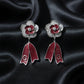 Scarlet Bloom Diamond Drop Earrings jewellery product view 4