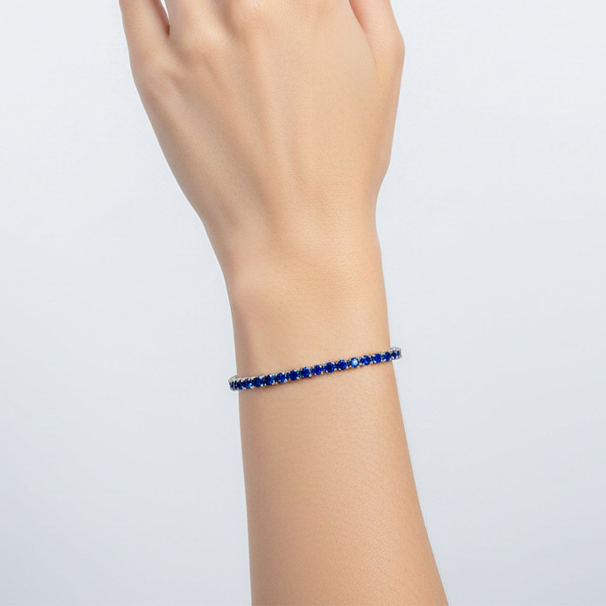 Azure Sapphire Tennis Bracelet jewellery product view 8