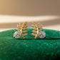 Leaf Solitaire Earrings jewellery product view 3