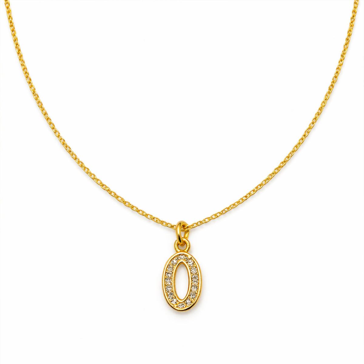 Luxe Gold Oval Crystal Pendant Necklace jewellery product view 7