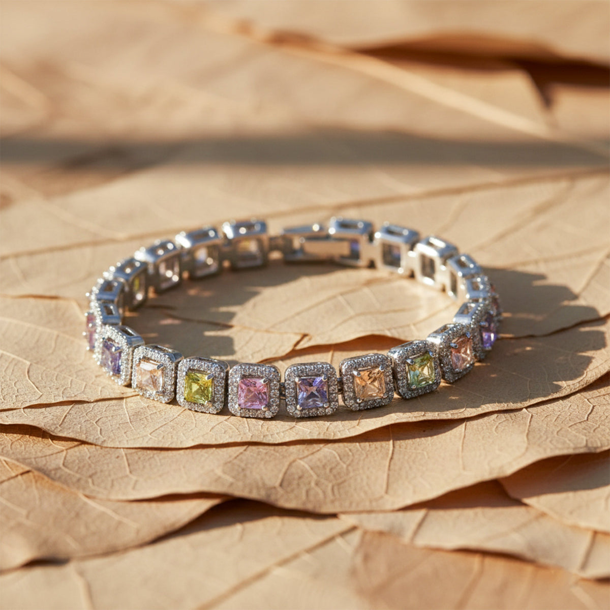 Pastel Gemstone Luxe Bracelet jewellery product view 1