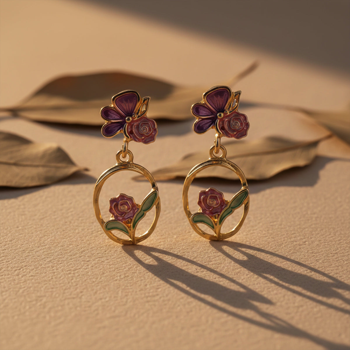 Roselle Luxe Drops Earrings jewellery product view 4