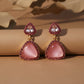 Rose Aura Gemstone Dangle Earrings jewellery product view 4
