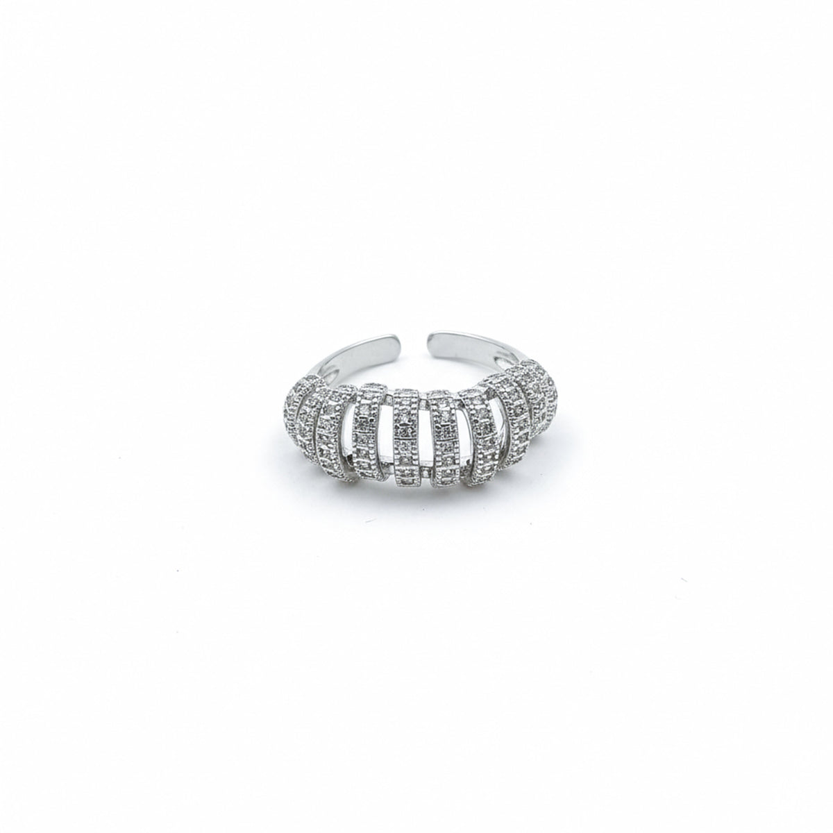 Luxe Pave Diamond Open Band Ring jewellery product view 5
