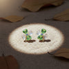 Verdant Elegance Clover Earrings jewellery product view 1