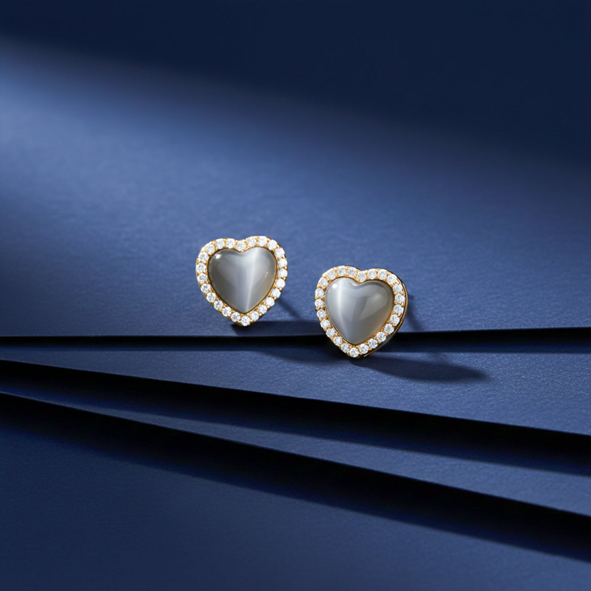 Amoura Radiance Heart Earrings jewellery product view 4