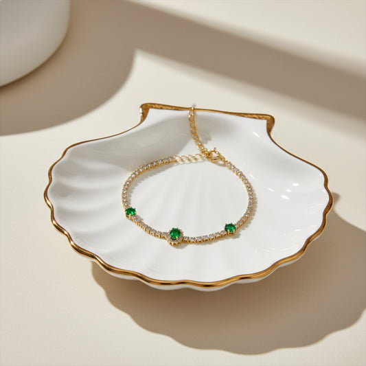 Zenvy Emerald Luxe Chain Bracelet jewellery product view 1