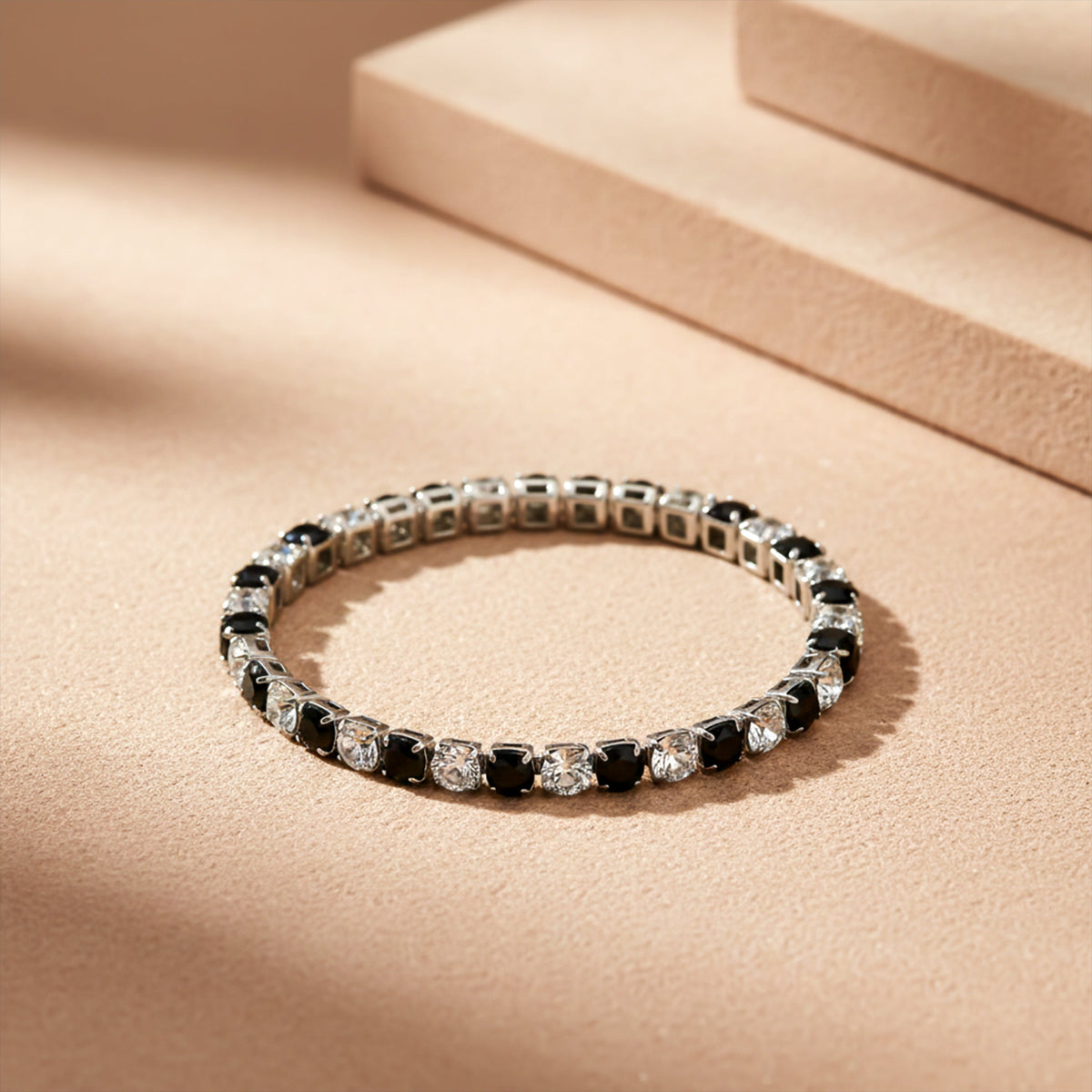 Noir Diamond Elegance Tennis Bracelet jewellery product view 5