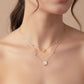 Minimal Clover Pendant Layered Necklace jewellery product view 3