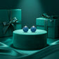Sapphire Spark Pave Earrings jewellery product view 3