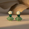 Luxury Blossom Emerald Earrings jewellery product view 1