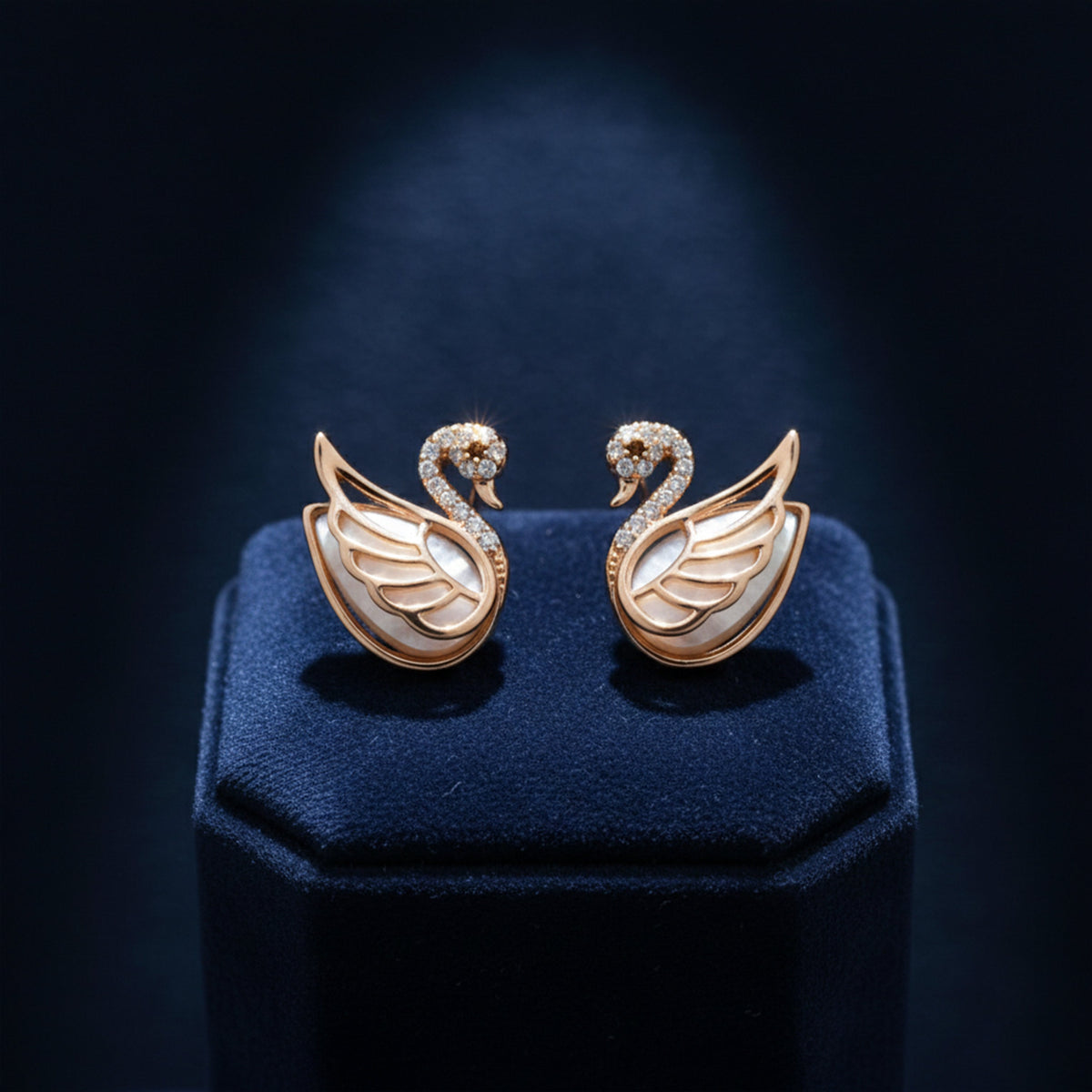 Aurora Grace Swan Earrings jewellery product view 5