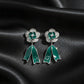 Enamel Floral Ribbon Earrings jewellery product view 1