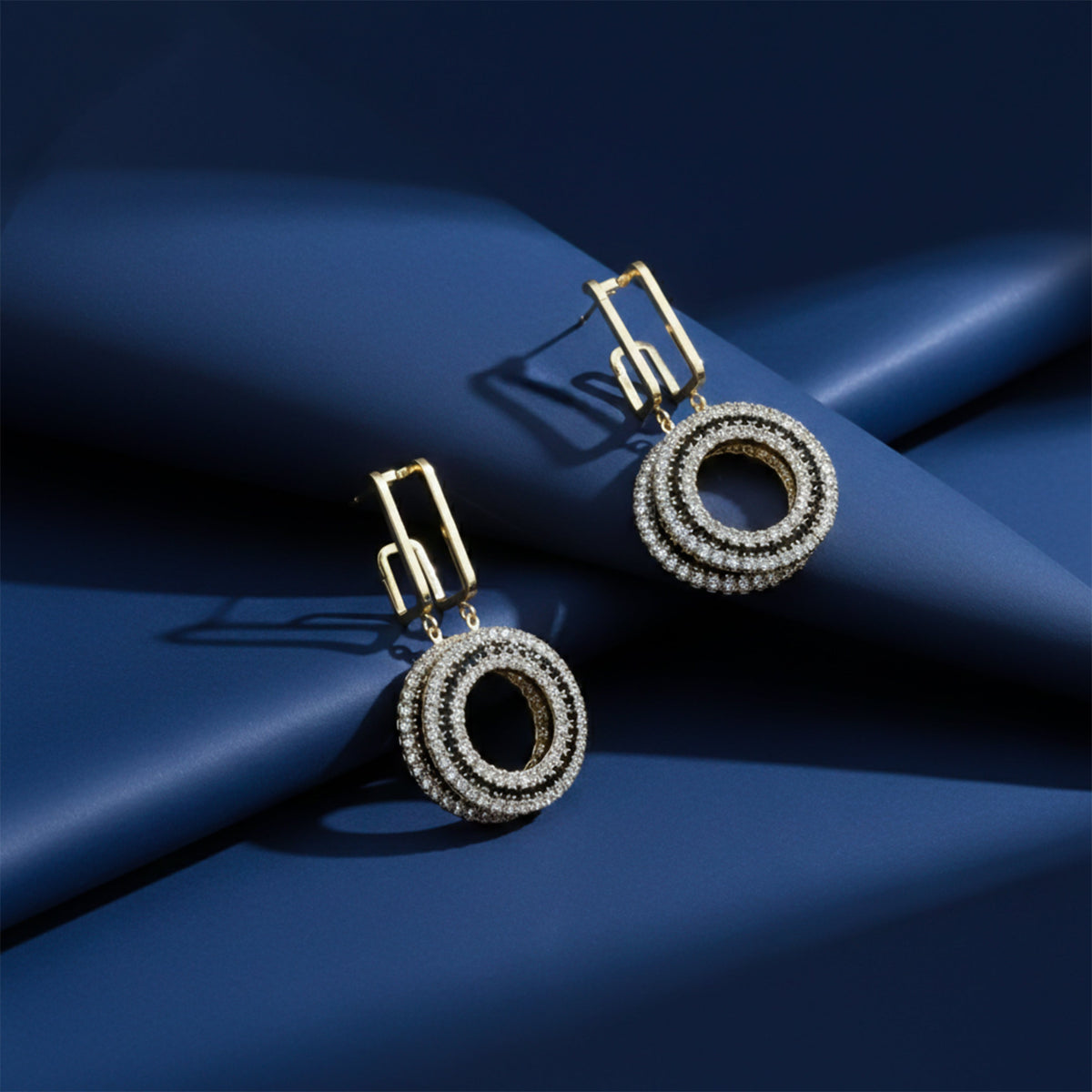 Orbella Crystal Drops Earrings jewellery product view 4