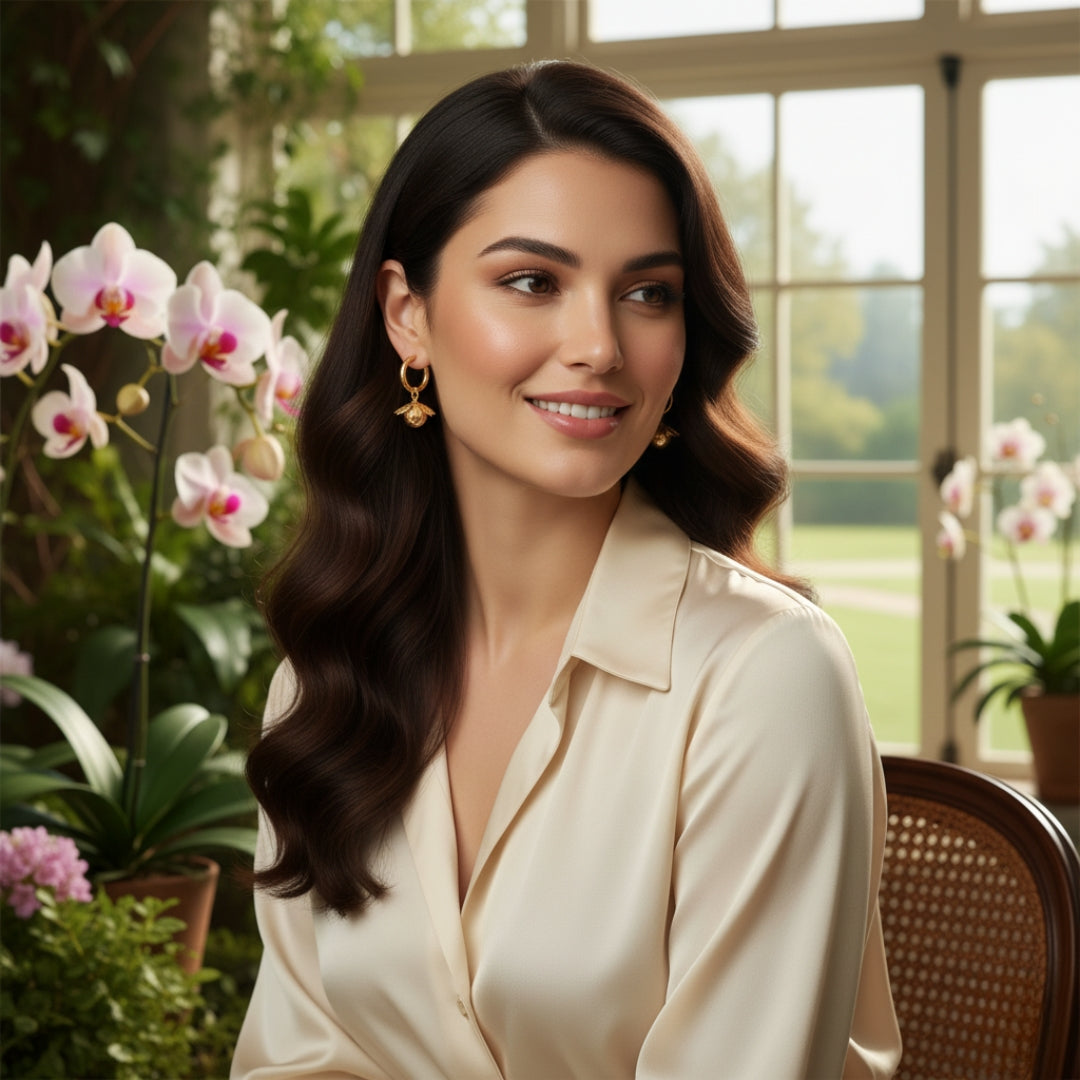 Flora Shine Earrings jewellery product view 8