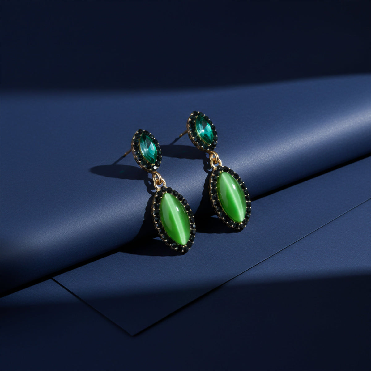 Green Radiance Drop Earrings jewellery product view 5