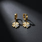 Luck Clover Gold Drop Earrings jewellery product view 3