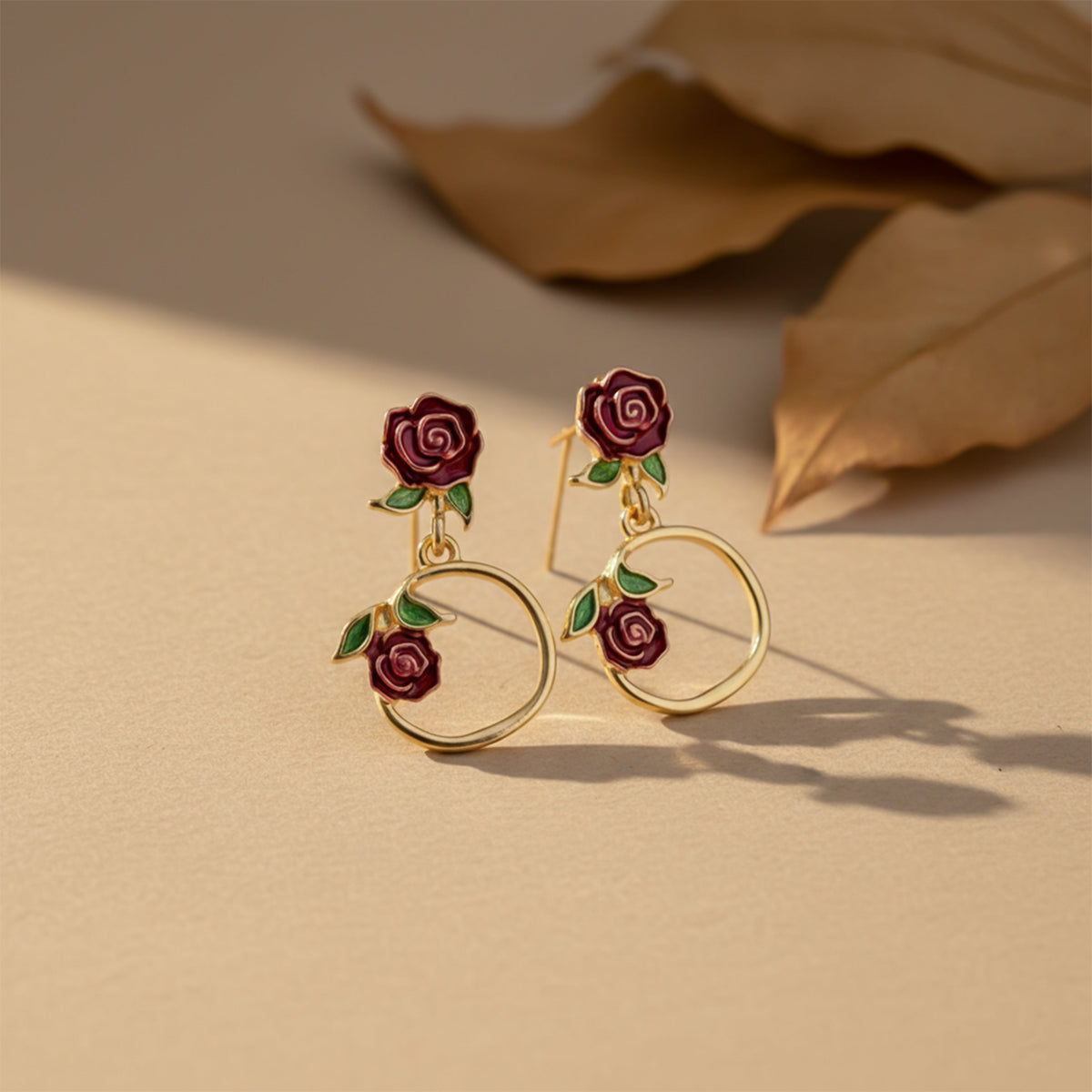Rose Loop Luxe Earrings jewellery product view 4