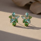 Celestial Green Petal Earrings jewellery product view 4