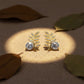 Leaf Solitaire Earrings jewellery product view 4