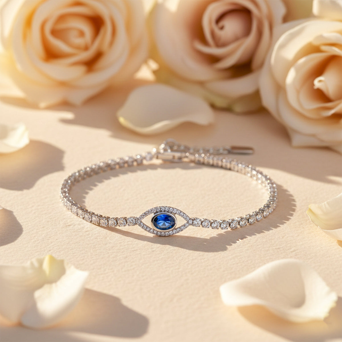 Blue Sapphire Evil Eye Bracelet jewellery product view 5