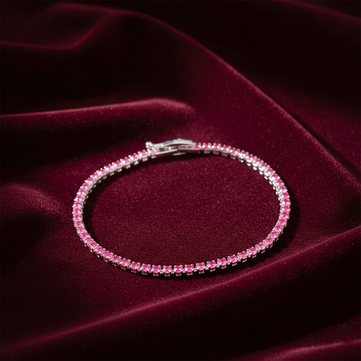 Ruby Radiance Luxe Tennis Bracelet jewellery product view 2