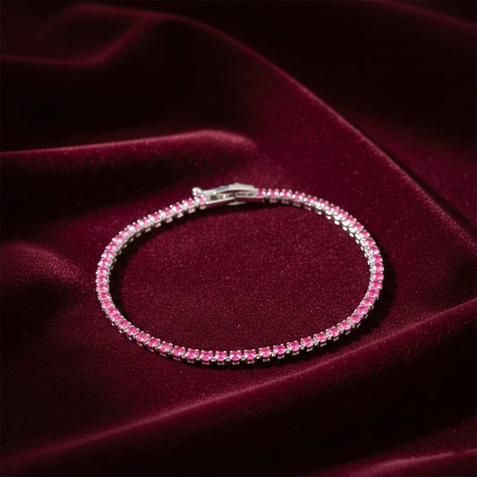 Ruby Radiance Luxe Tennis Bracelet jewellery product view 2