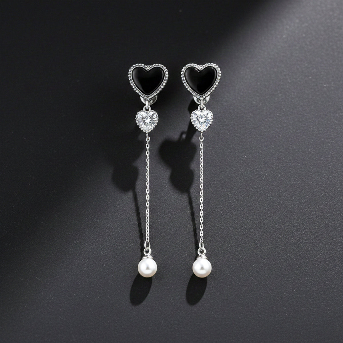 Obsidian Love Pearl Drops jewellery product view 4