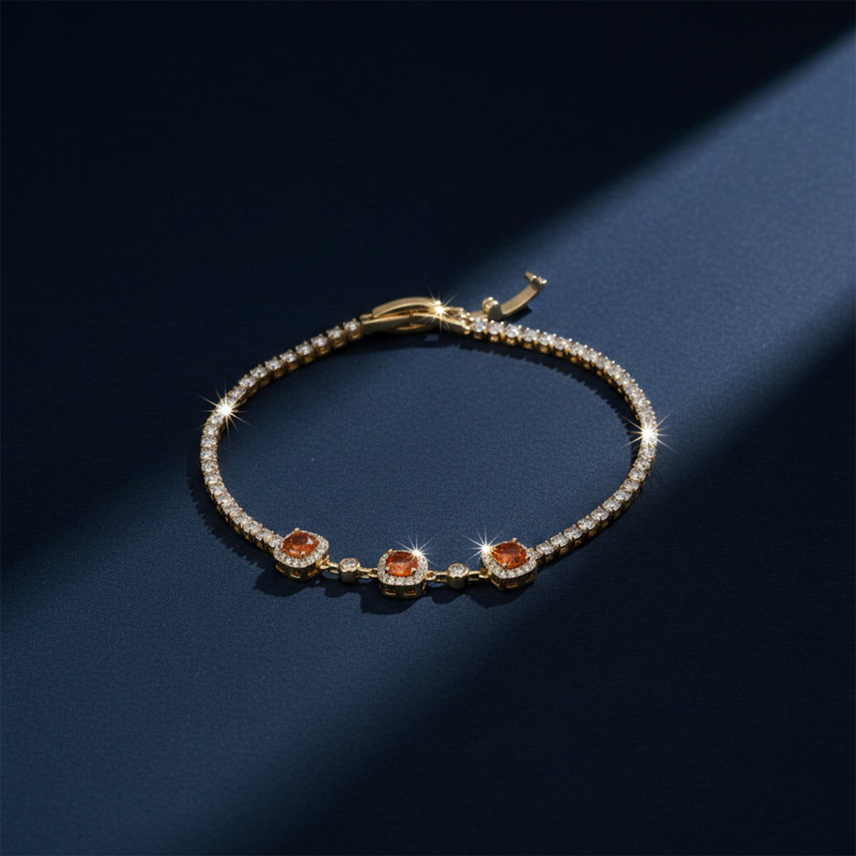 Majestic Ruby Halo Tennis Bracelet jewellery product view 5