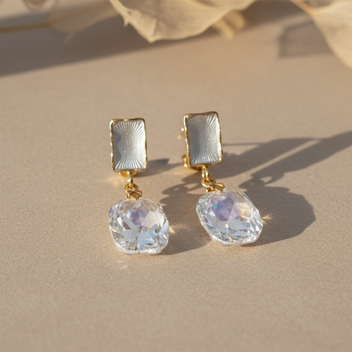 Iridesa Crystal Drop Earrings jewellery product view 2
