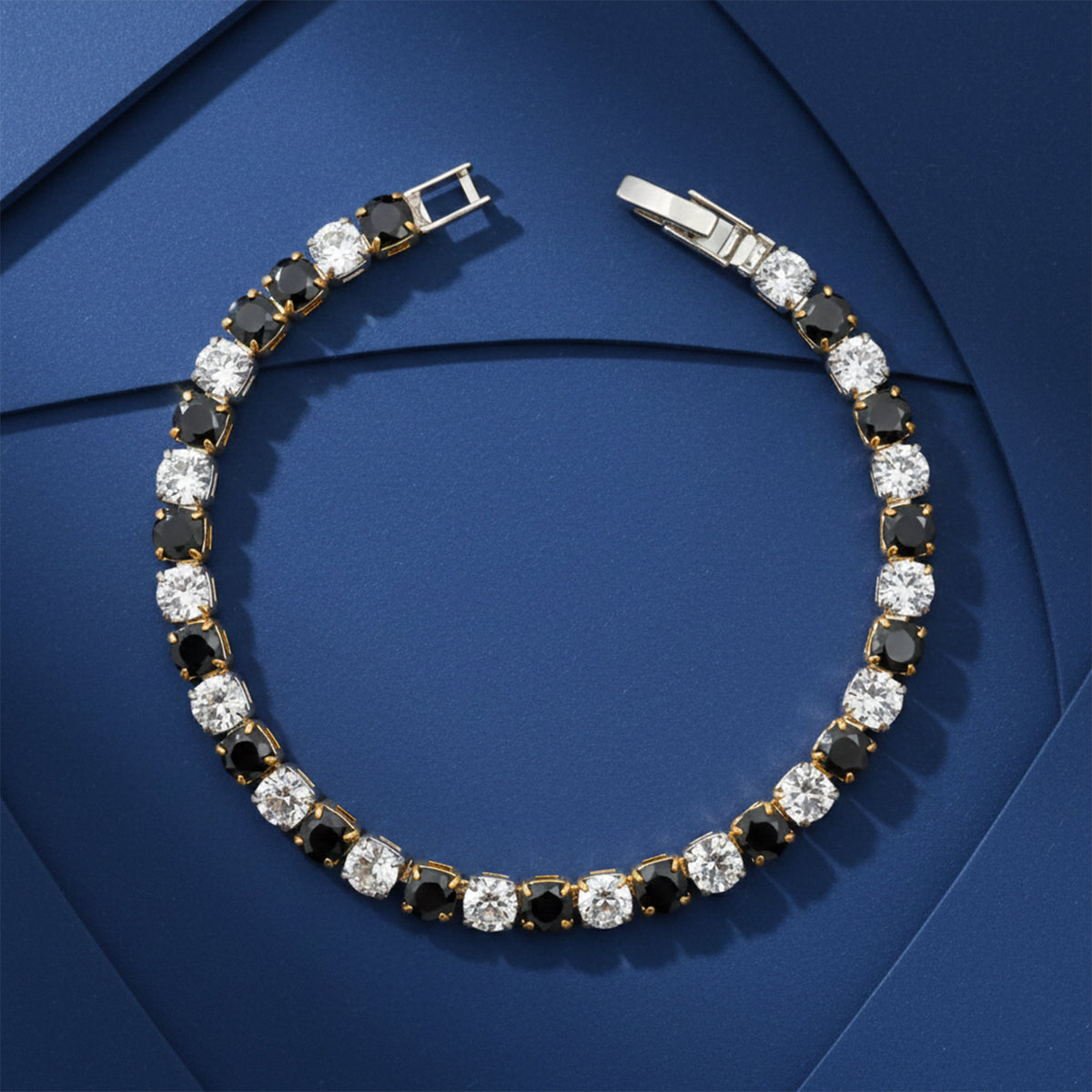 Noir Diamond Elegance Tennis Bracelet jewellery product view 4