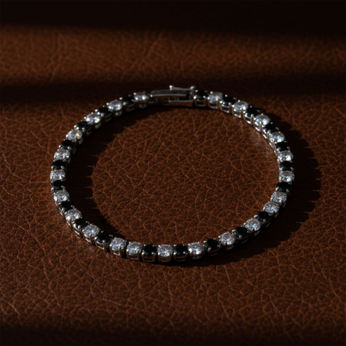 Obsidian Glow Diamond Tennis Bracelet jewellery product view 5