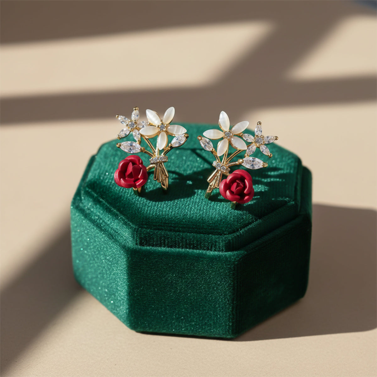 Roselle Luxe Bloom Earrings jewellery product view 1