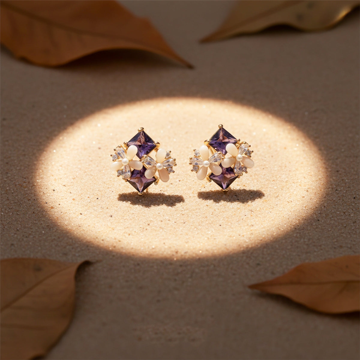 Royal Pushp Moti Stone Earrings jewellery product view 5
