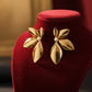 Gold Flower Earrings jewellery product view 6