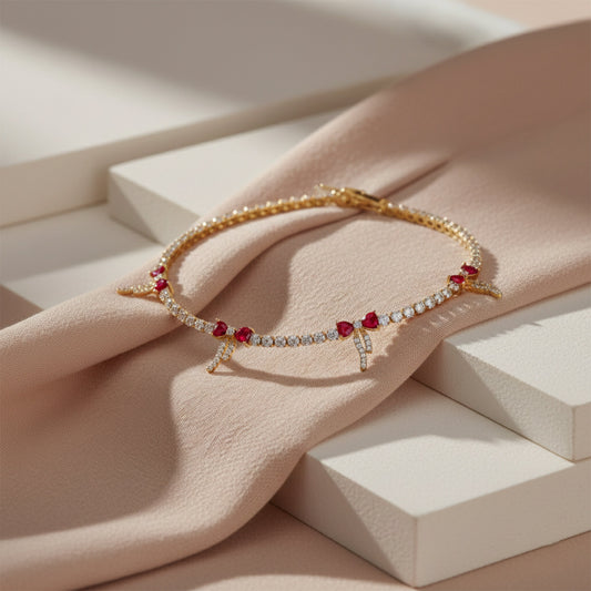 Crimson Luxe Diamond Bracelet jewellery product view 1