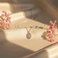 Luxe Oval Crystal Pendant Necklace jewellery product view 3