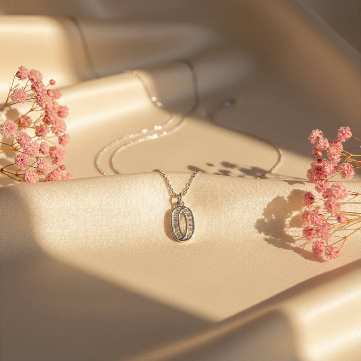 Luxe Oval Crystal Pendant Necklace jewellery product view 3