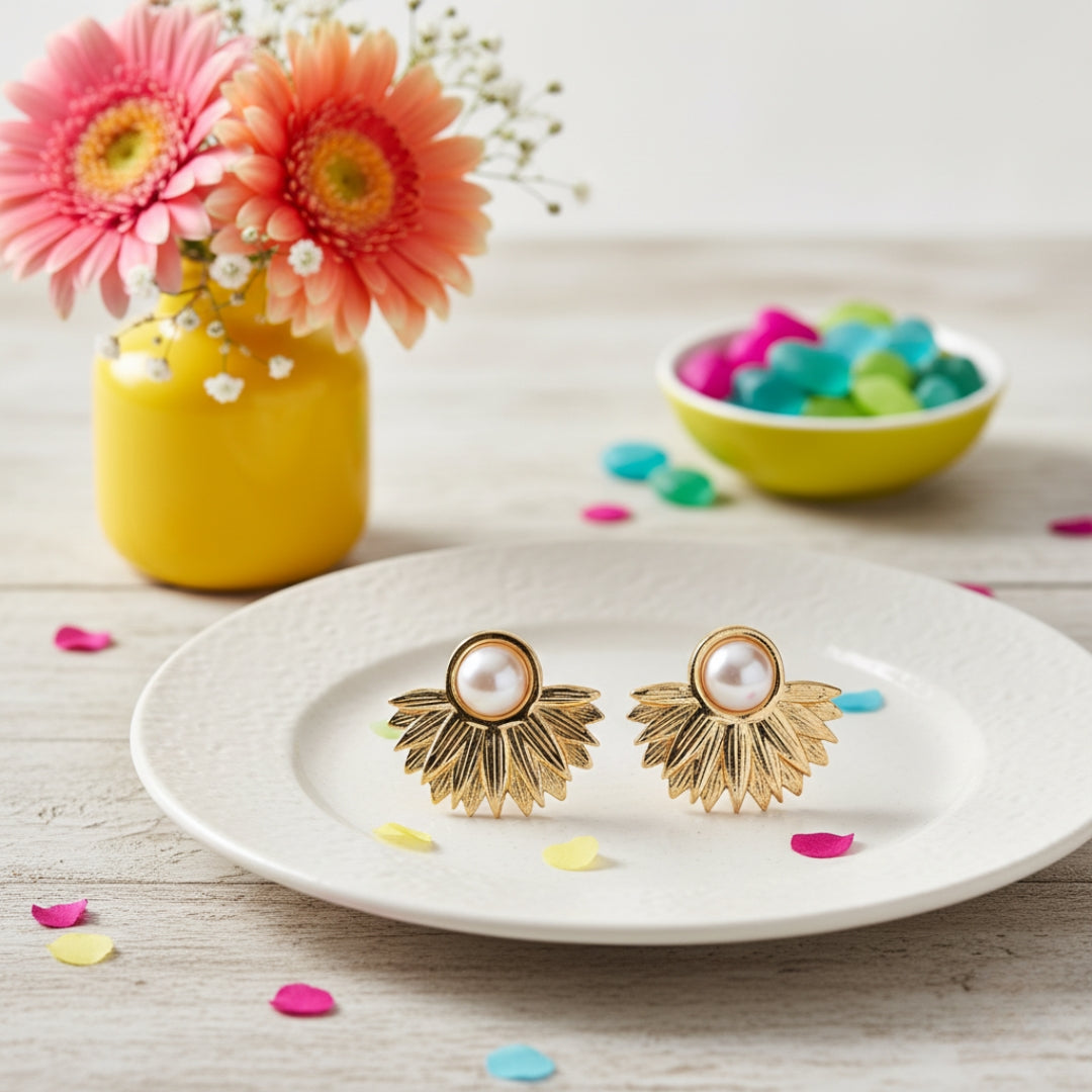 Pearl Hoop Earrings jewellery product view 7