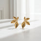 Gold Flower Earrings jewellery product view 7