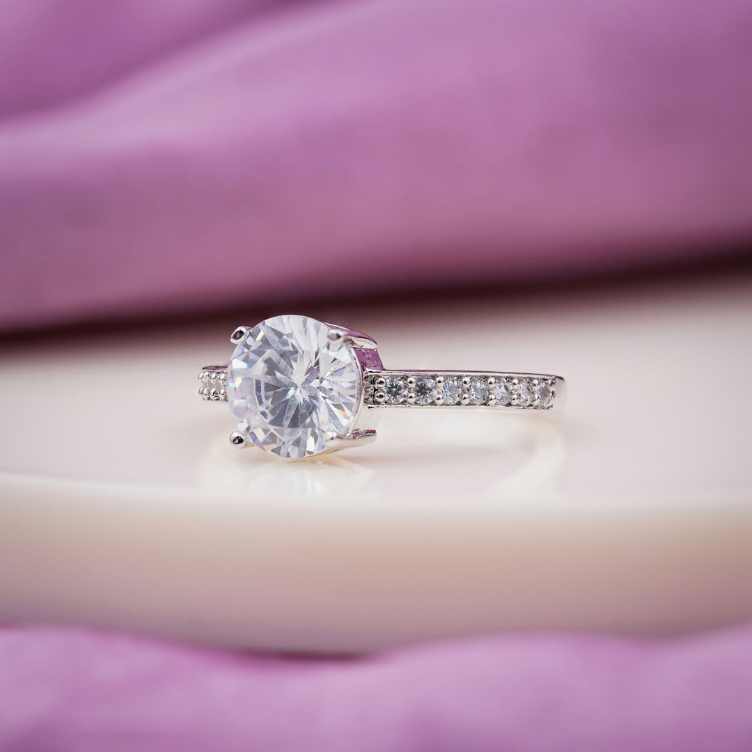 Classic Round Solitaire Diamond Ring jewellery product view 7