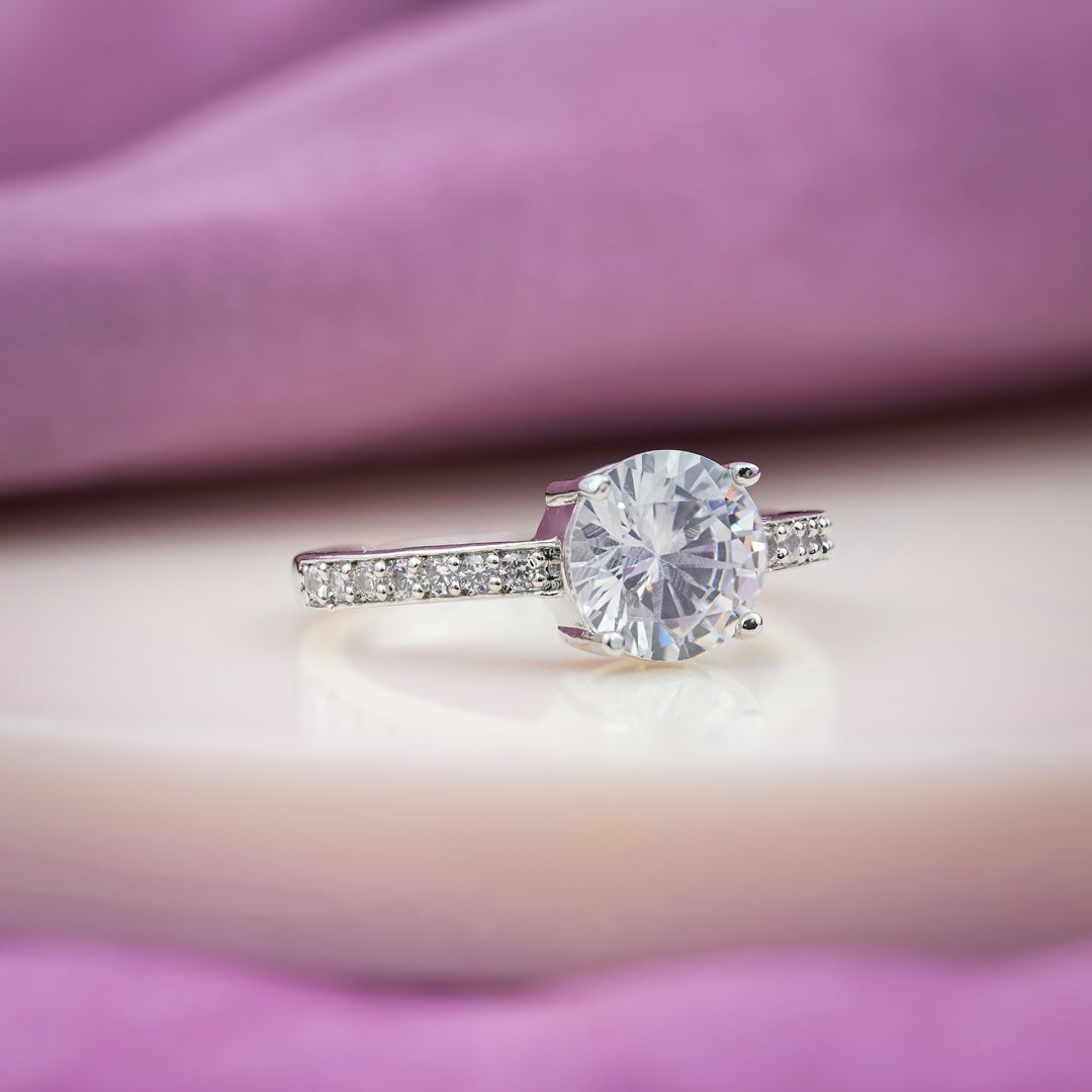 Classic Round Solitaire Diamond Ring jewellery product view 3