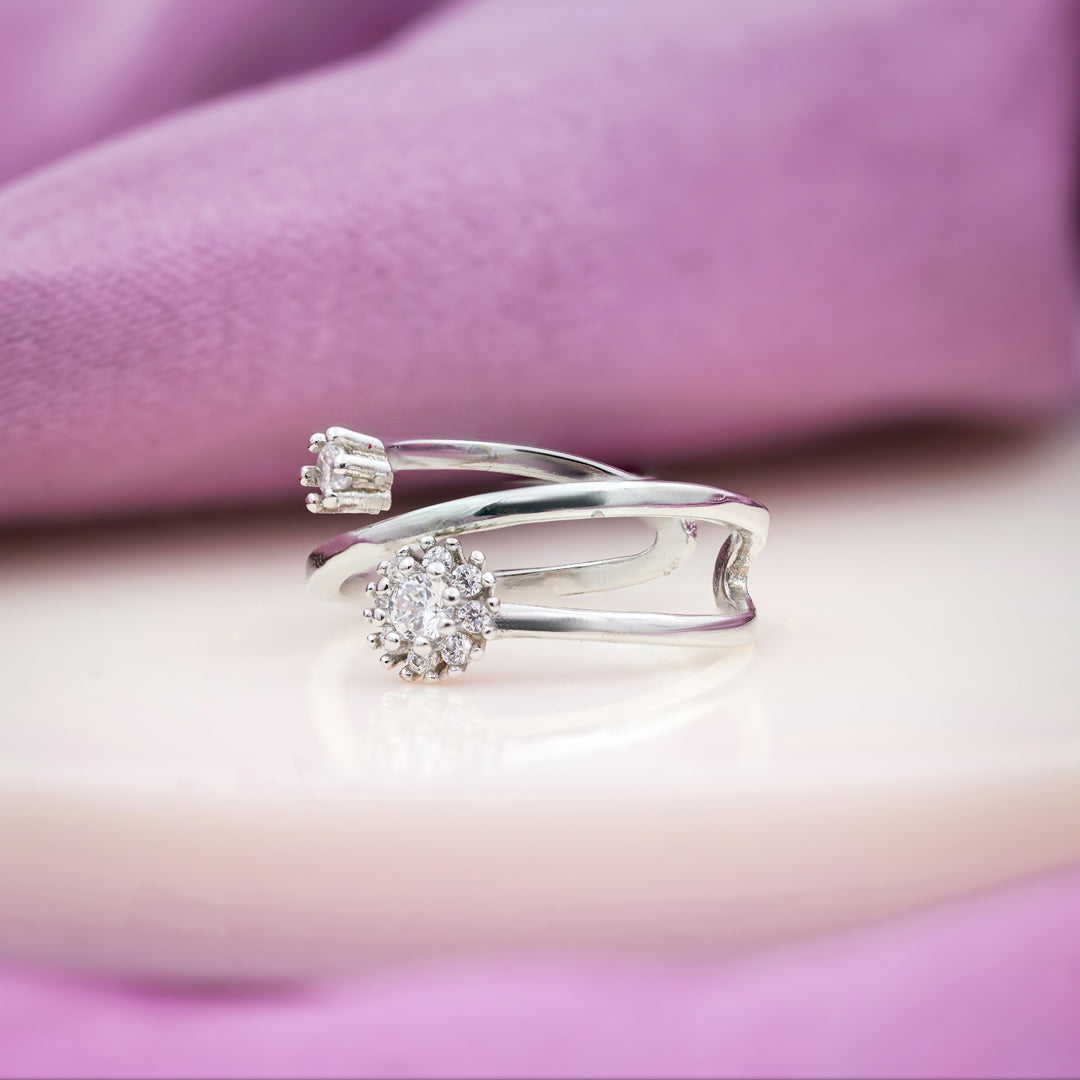 Royal Bloom Open Diamond Ring jewellery product view 2