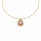 Elegant Pink Blossom Gold Necklace jewellery product view 4